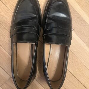 H and M Classic Black Loafers Size 8/worn twice